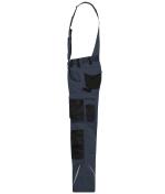 Unisex Workwear Pants with Bib - STRONG - GRS & OCS Blended Carbon/zwart 10437