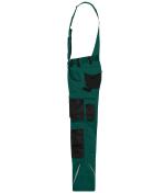 Unisex Workwear Pants with Bib - STRONG - GRS & OCS Blended Donkergroen/zwart 10437