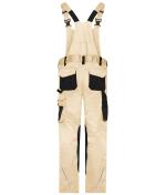 Unisex Workwear Pants with Bib - STRONG - GRS & OCS Blended Steen/zwart 10437