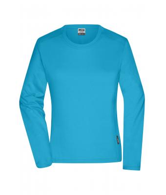 Dames Ladies' Workwear-Long-Sleeved-T   OCS Blended Turquoise 10525
