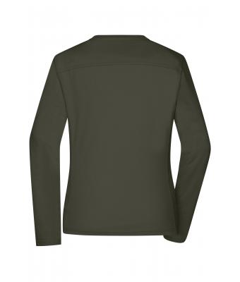 Dames Ladies' Workwear-Long-Sleeved-T   OCS Blended Olijf 10525