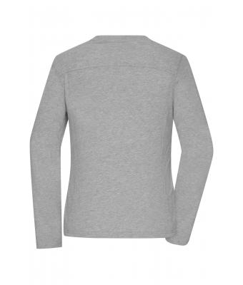 Ladies Ladies' Workwear-Long-Sleeved-T   OCS Blended Grey-heather 10525