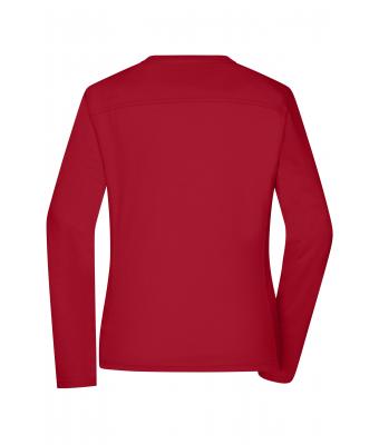 Damen Ladies' Workwear-Long-Sleeved-T   OCS Blended Red 10525
