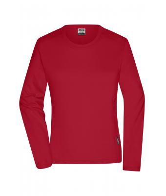 Damen Ladies' Workwear-Long-Sleeved-T   OCS Blended Red 10525