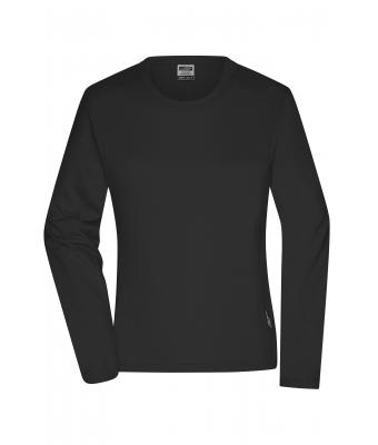 Damen Ladies' Workwear-Long-Sleeved-T   OCS Blended Black 10525