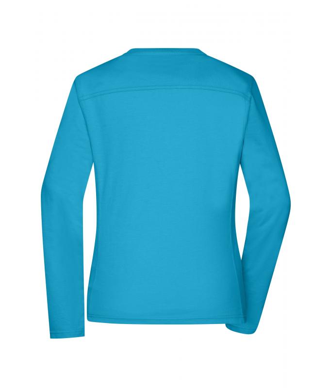 Ladies Ladies' Workwear-Long-Sleeved-T OCS Blended Turquoise 10525