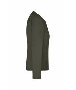 Dames Ladies' Workwear-Long-Sleeved-T OCS Blended Olijf 10525