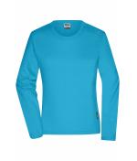 Damen Ladies' Workwear-Long-Sleeved-T OCS Blended Turquoise 10525