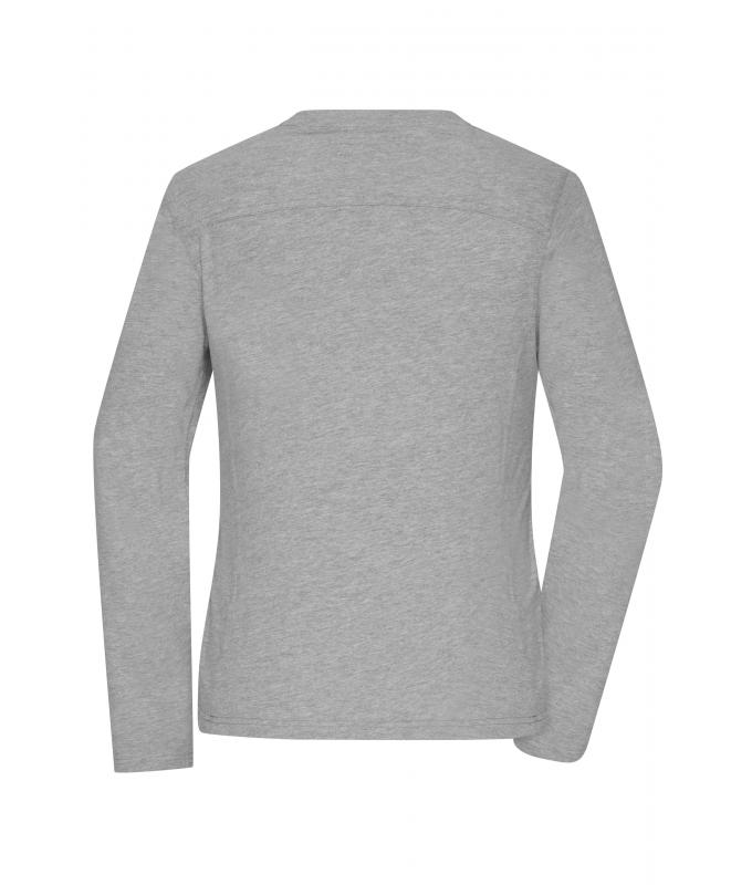 Ladies Ladies' Workwear-Long-Sleeved-T OCS Blended Grey-heather 10525