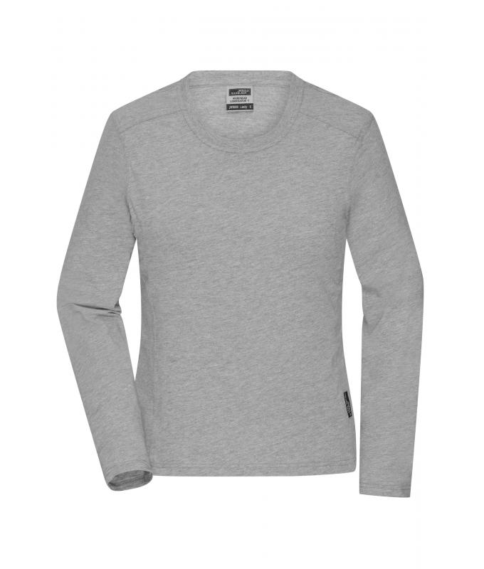Ladies Ladies' Workwear-Long-Sleeved-T OCS Blended Grey-heather 10525