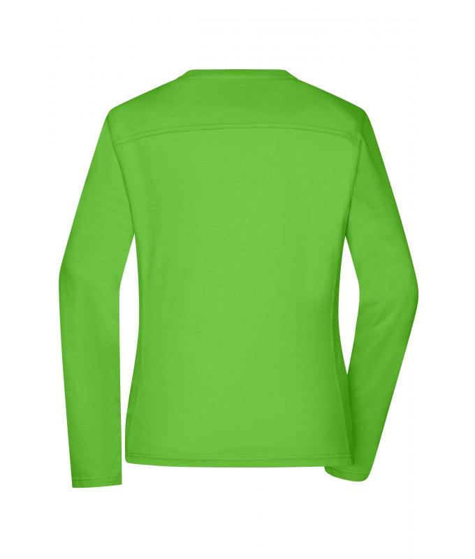 Dames Ladies' Workwear-Long-Sleeved-T OCS Blended Lime 10525