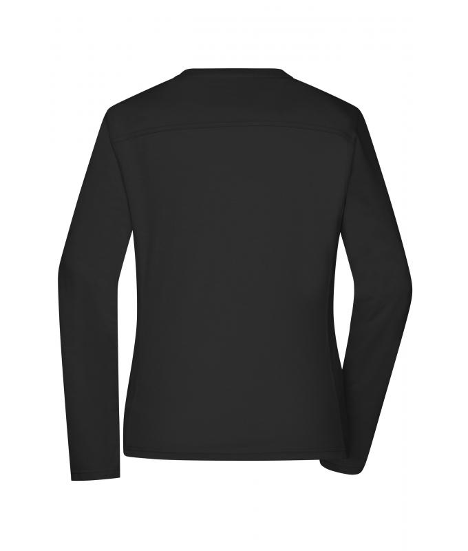Dames Ladies' Workwear-Long-Sleeved-T OCS Blended Zwart 10525
