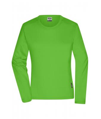 Femme T-shirt de travail manches longues femme Vert-citron 10525