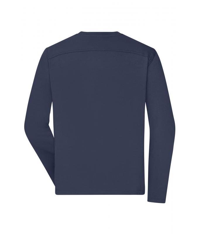 Men Men's Workwear-Long-Sleeved-T OCS Blended Navy 10526