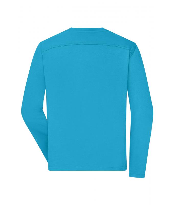 Men Men's Workwear-Long-Sleeved-T OCS Blended Turquoise 10526