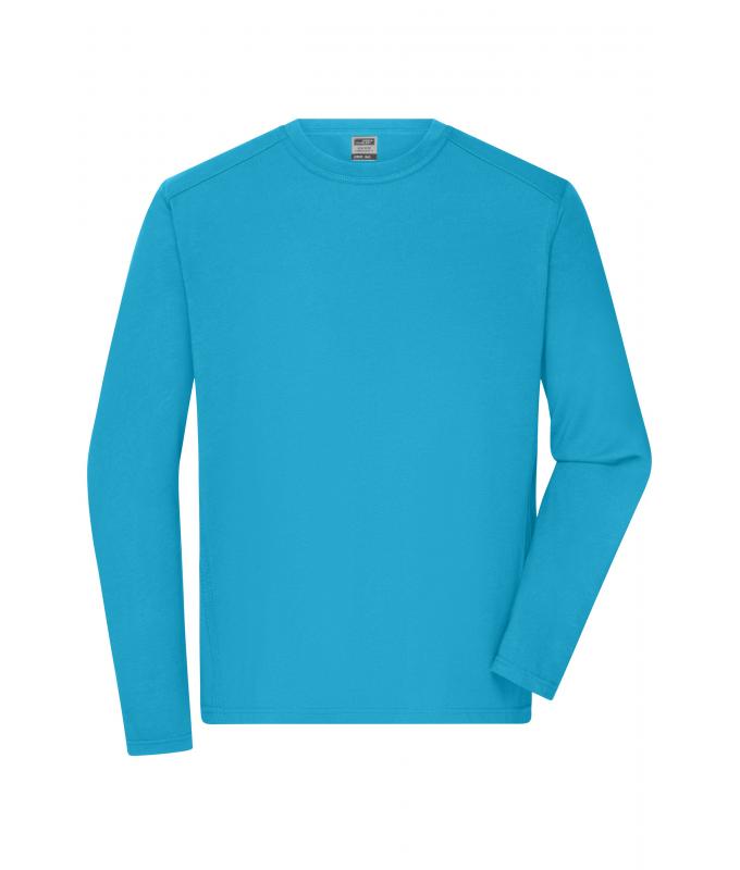 Men Men's Workwear-Long-Sleeved-T OCS Blended Turquoise 10526