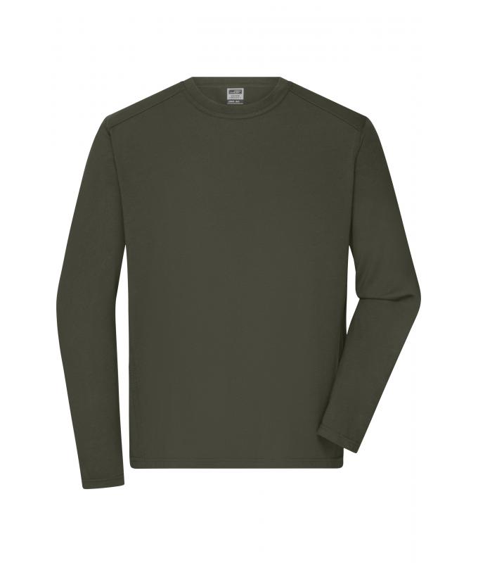 Herren Men's Workwear-Long-Sleeved-T OCS Blended Olive 10526