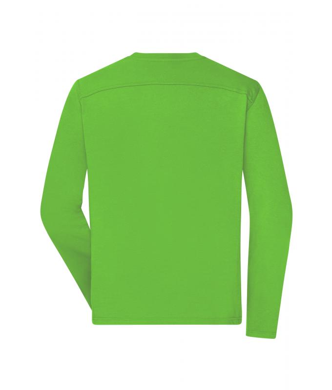 Men Men's Workwear-Long-Sleeved-T OCS Blended Lime-green 10526