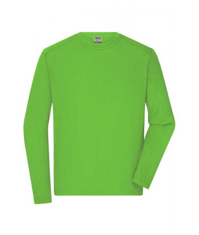 Men Men's Workwear-Long-Sleeved-T OCS Blended Lime-green 10526