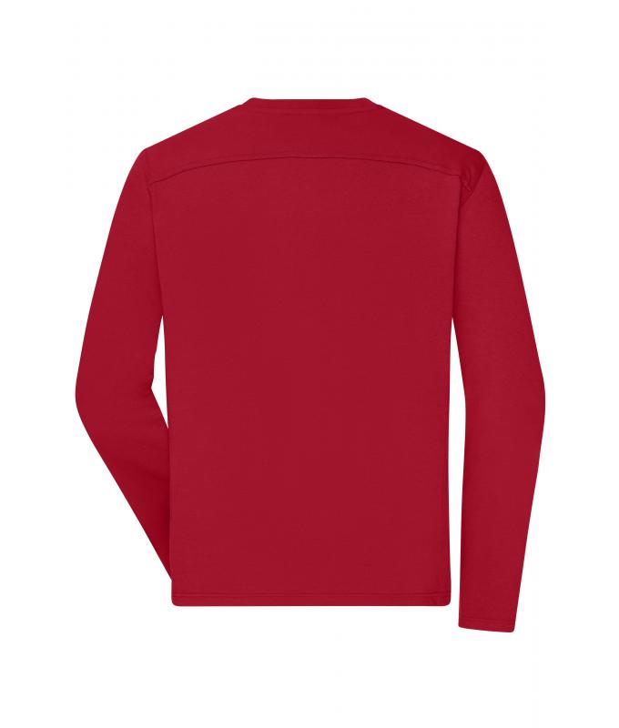 Men Men's Workwear-Long-Sleeved-T OCS Blended Red 10526