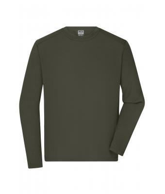 Homme T-shirt de travail manches longues homme Olive 10526