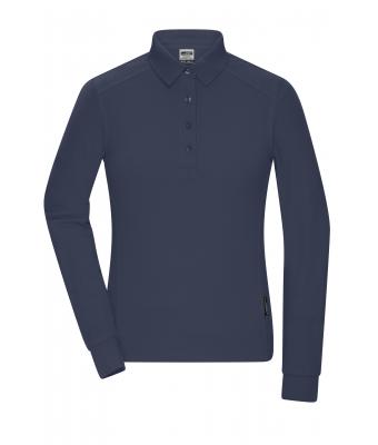 Damen Ladies' Workwear-Long-Sleeved Polo   OCS Blended Navy 10527