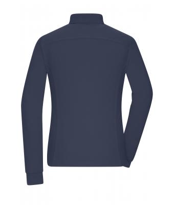 Dames Ladies' Workwear-Long-Sleeved Polo   OCS Blended Navy 10527