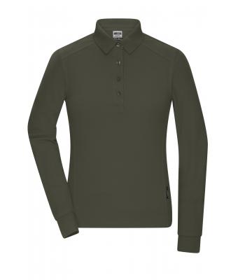 Dames Ladies' Workwear-Long-Sleeved Polo   OCS Blended Olijf 10527