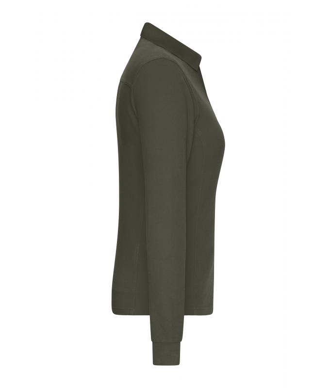 Damen Ladies' Workwear-Long-Sleeved Polo OCS Blended Olive 10527