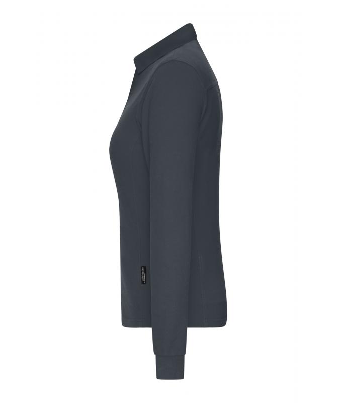 Dames Ladies' Workwear-Long-Sleeved Polo OCS Blended Carbon 10527