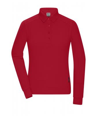 Femme Polo de travail manches longues femme Rouge 10527