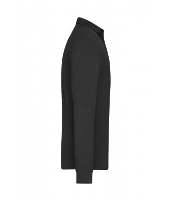 Men Men's Workwear-Long-Sleeved Polo   OCS Blended Black 10528