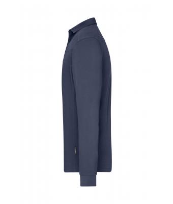 Heren Men's Workwear-Long-Sleeved Polo   OCS Blended Navy 10528