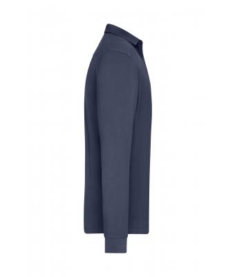 Heren Men's Workwear-Long-Sleeved Polo   OCS Blended Navy 10528
