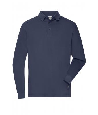 Heren Men's Workwear-Long-Sleeved Polo   OCS Blended Navy 10528