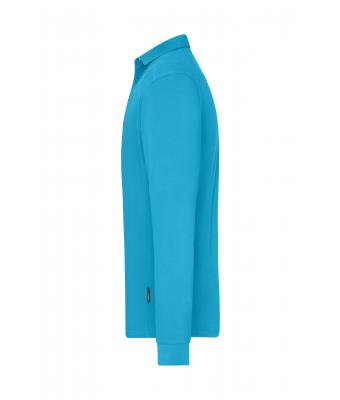 Heren Men's Workwear-Long-Sleeved Polo   OCS Blended Turquoise 10528