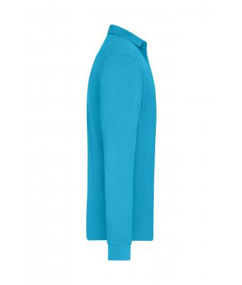 Heren Men's Workwear-Long-Sleeved Polo   OCS Blended Turquoise 10528
