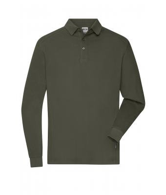 Herren Men's Workwear-Long-Sleeved Polo   OCS Blended Olive 10528