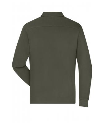Heren Men's Workwear-Long-Sleeved Polo   OCS Blended Olijf 10528