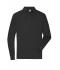 Men Men's Workwear-Long-Sleeved Polo   OCS Blended Black 10528