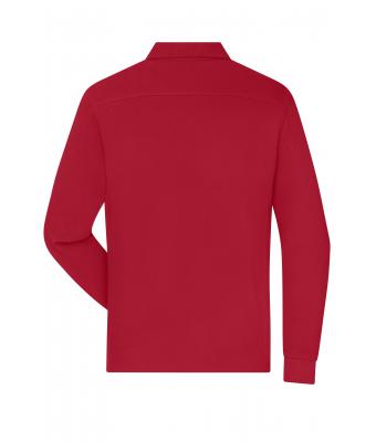Men Men's Workwear-Long-Sleeved Polo   OCS Blended Red 10528