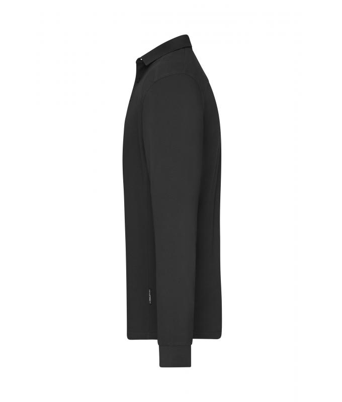 Men Men's Workwear-Long-Sleeved Polo OCS Blended Black 10528