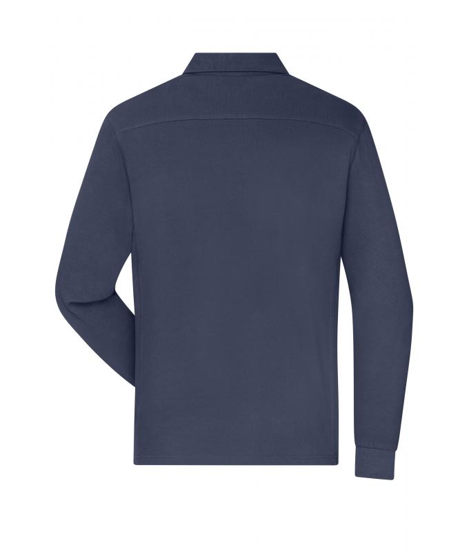 Men Men's Workwear-Long-Sleeved Polo OCS Blended Navy 10528
