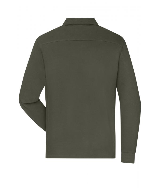 Men Men's Workwear-Long-Sleeved Polo OCS Blended Olive 10528