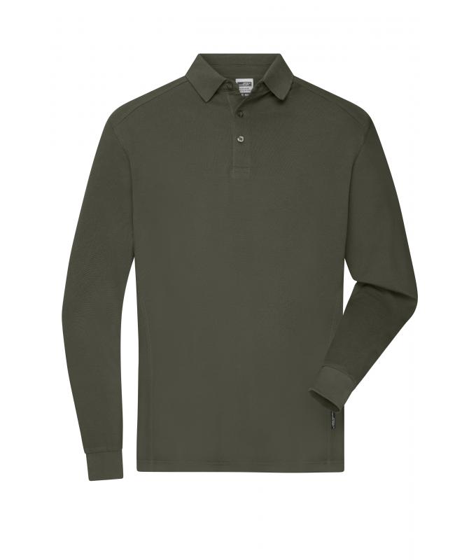 Heren Men's Workwear-Long-Sleeved Polo OCS Blended Olijf 10528