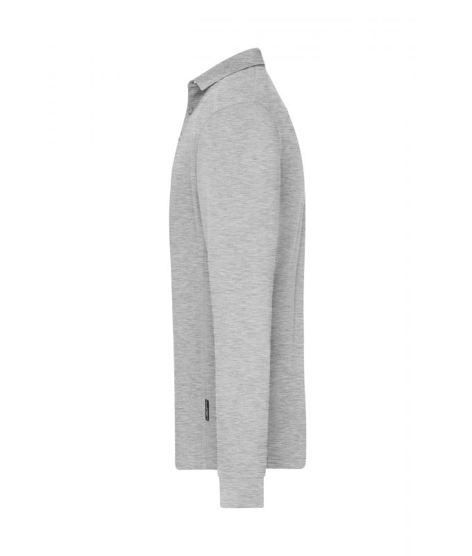 Men Men's Workwear-Long-Sleeved Polo OCS Blended Grey-heather 10528