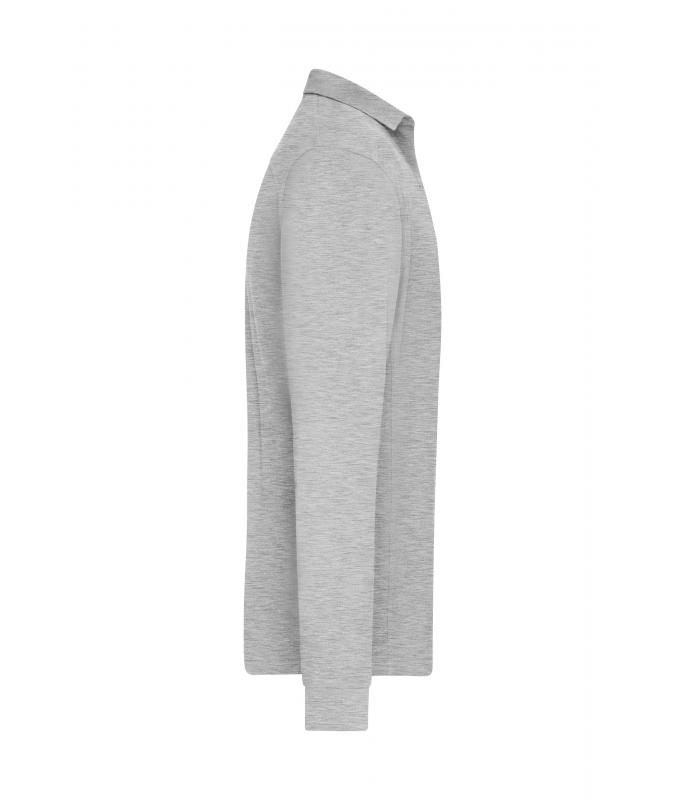 Men Men's Workwear-Long-Sleeved Polo OCS Blended Grey-heather 10528