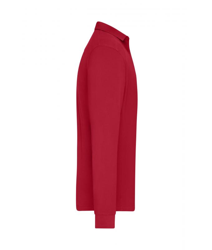 Men Men's Workwear-Long-Sleeved Polo OCS Blended Red 10528