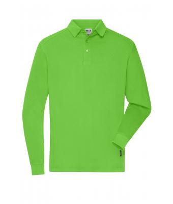 Men Men's Workwear-Longsleeve Polo Lime-green 10528