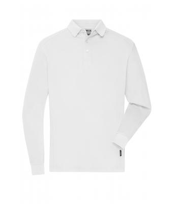 Men Men's Workwear-Longsleeve Polo White 10528